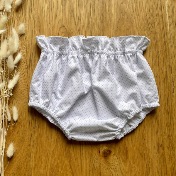 bloomer leonie pour bebe fille en coton mini triangle bleu