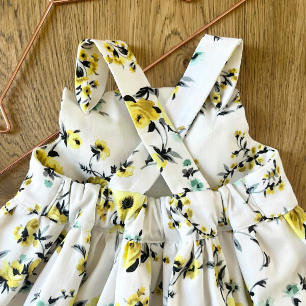 robe noemie little eole en coton fleurs jaunes dos