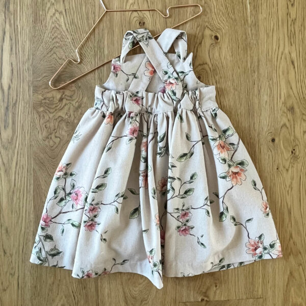 robe noemie little eole en soie fleurie rose et orange dos