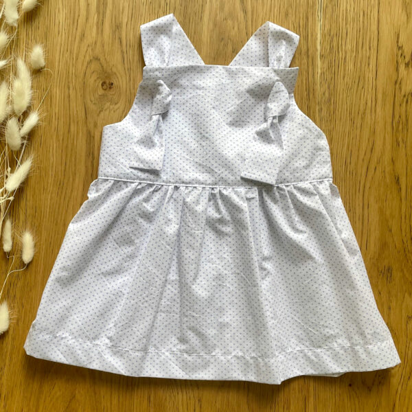 Top alaina pour bebe et fille en coton mini triangle bleu