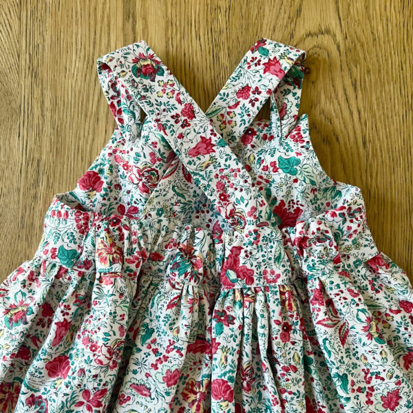 robe noemie little eole pour bebe et fille en coton imprime fleurs provencales dos