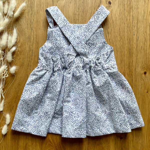 Top alaina pour bebe et fille en coton liberty violet dos