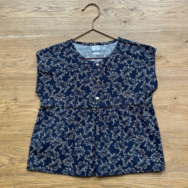 blouse olivia little eole imprimé japonais marine