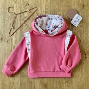 Sweat à Capuche Bohème – Molleton Corail – 8 ans