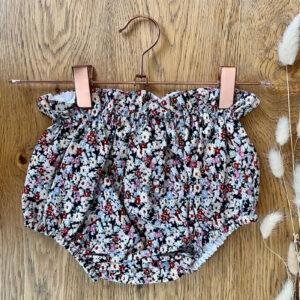 Bloomer – Coton imprimé fleuri marine – 12/24 mois